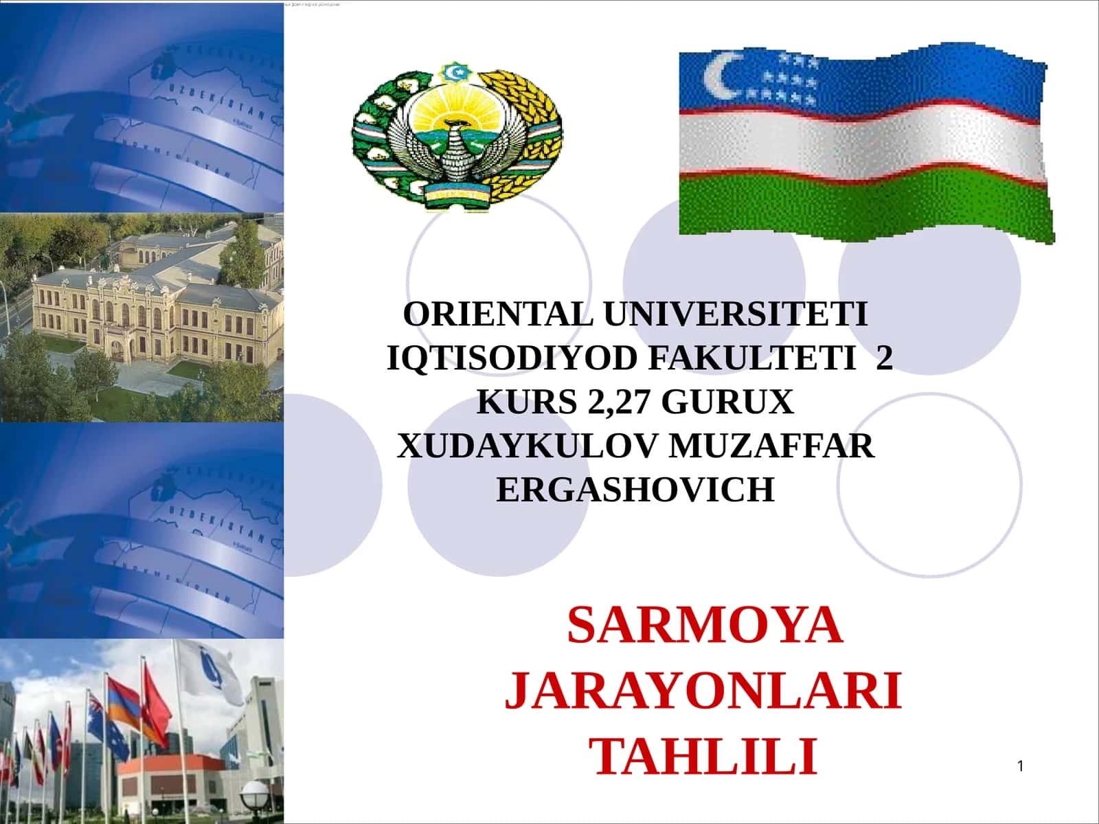 SARMOYA JARAYONLARI TAHLILI 1