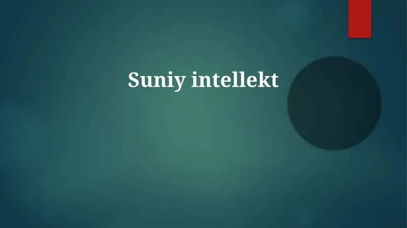 Sun'iy intellekt 1