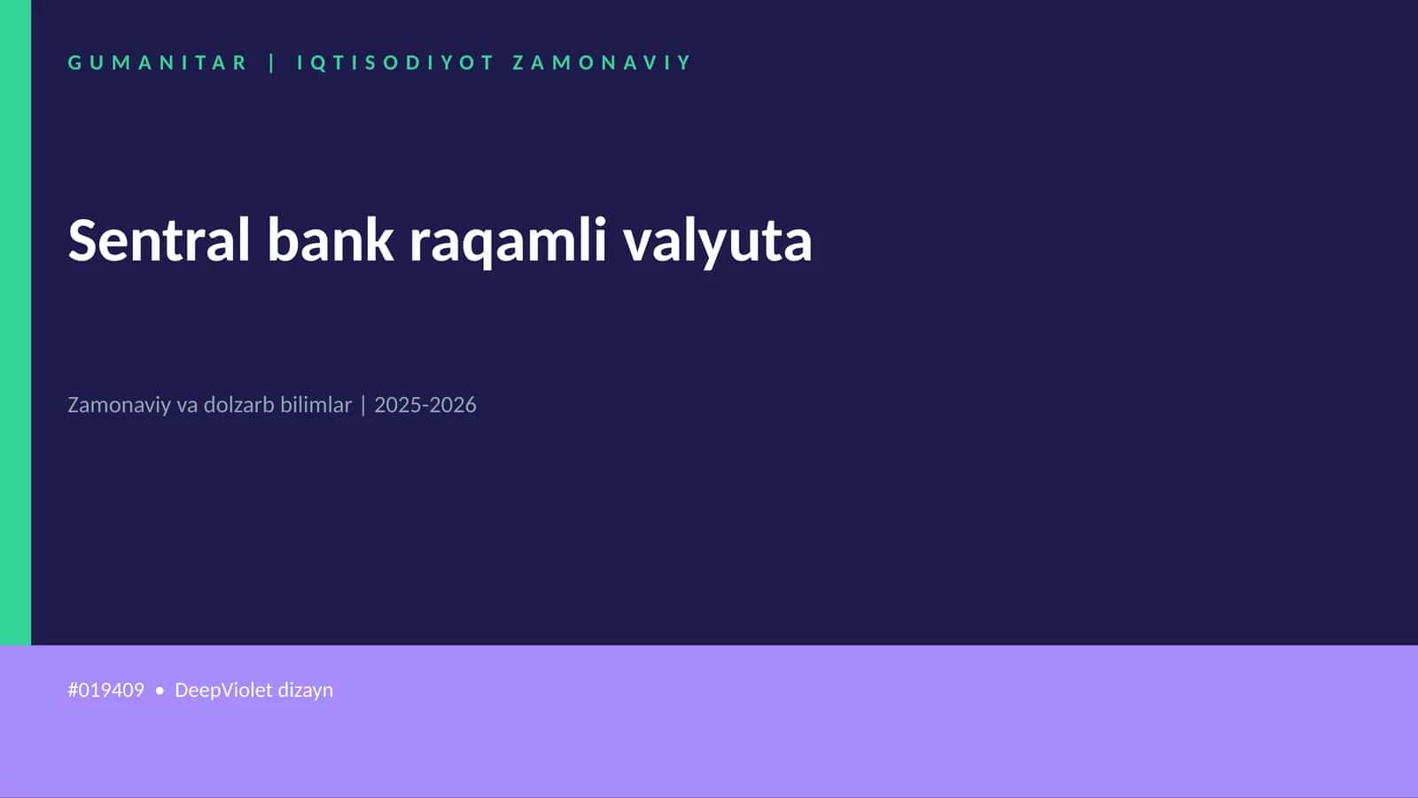 Sentral bank raqamli valyuta 1