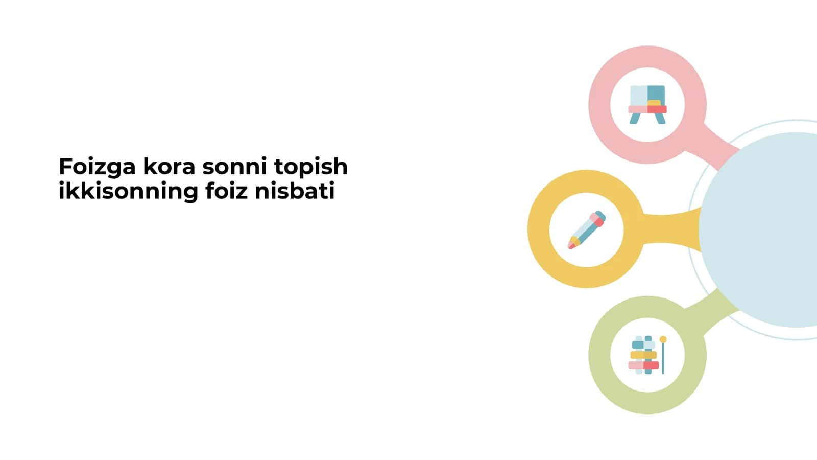 Foizga kora sonni topish ikkisonning foiz nisbati 1