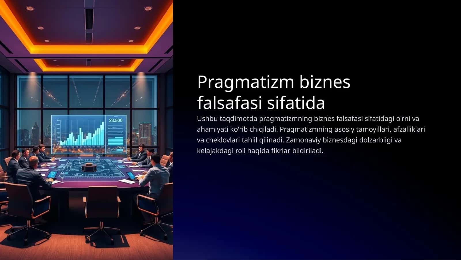 Pragmatizm biznes falsafasi sifatida 1