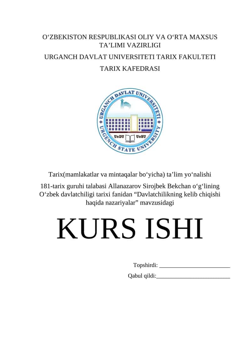 Davlatchilikning kelib chiqishi haqida nazariyalar 1