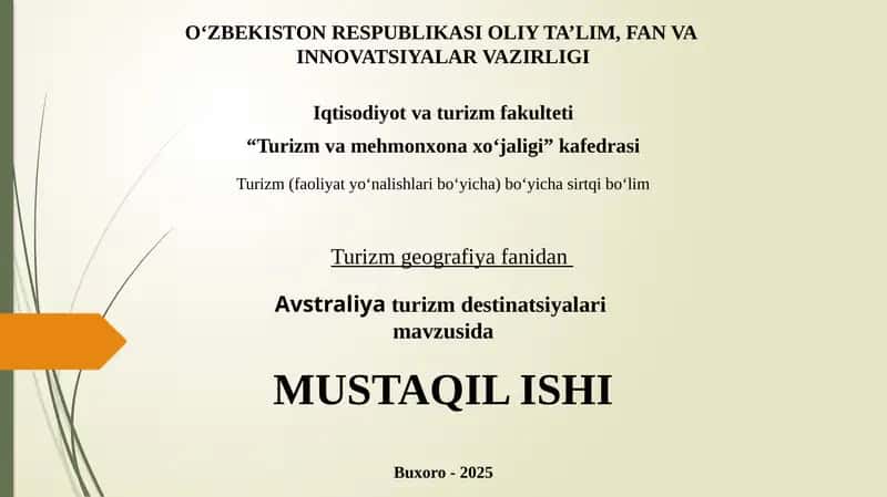 Avstraliya turizm destinatsiyalari 1