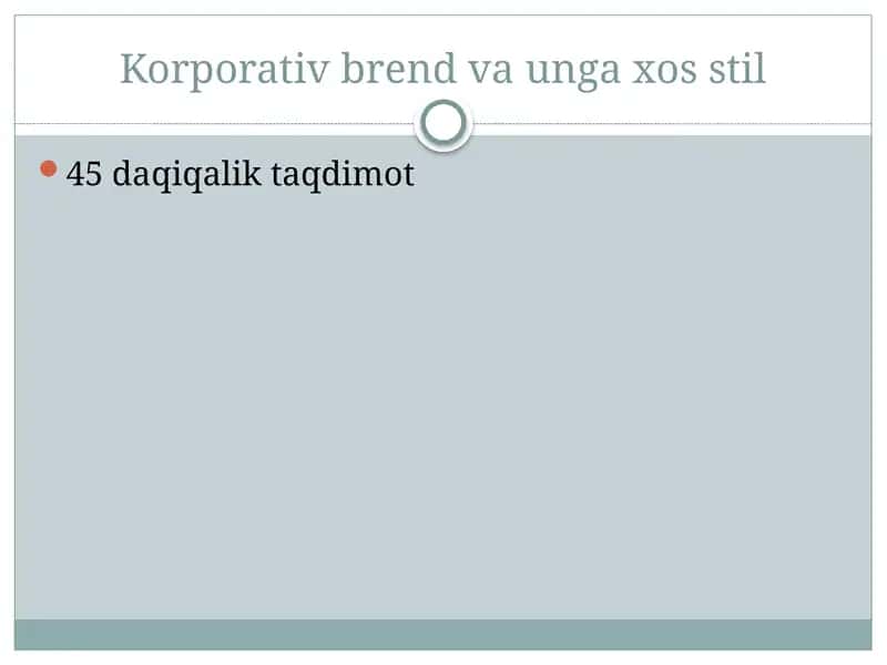 Korporativ brend va unga xos stil 1