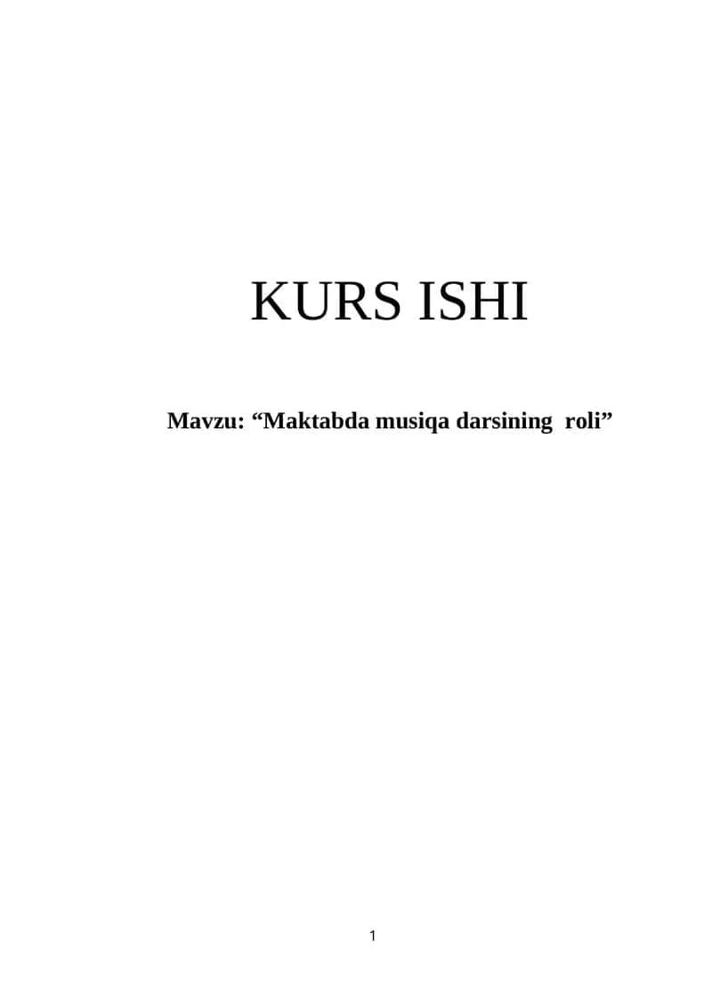 Maktabda musiqa darsining roli 1