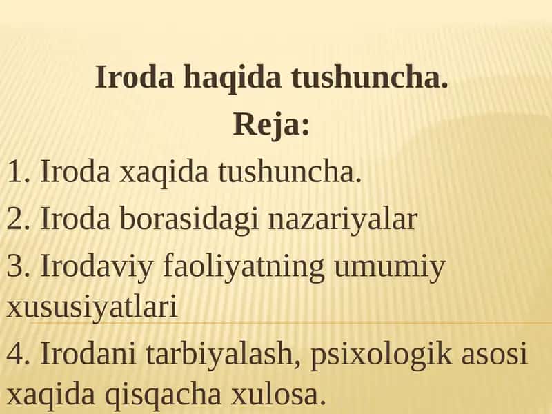 Iroda haqida tushuncha 1