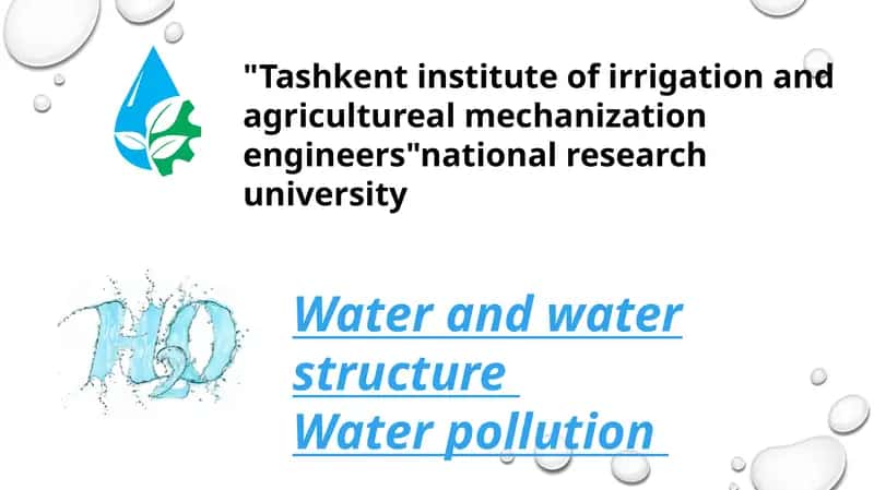 Water and Water Structure 1
