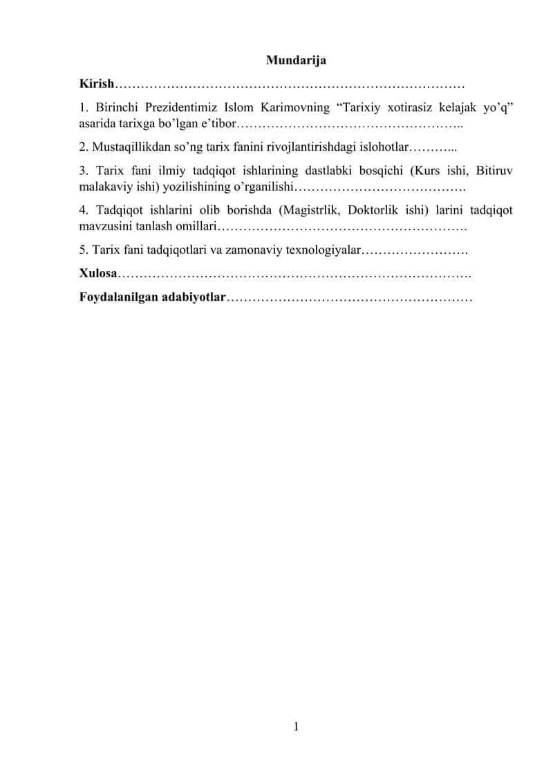 "Tarixiy xotirasiz kelajak yo’q" 1