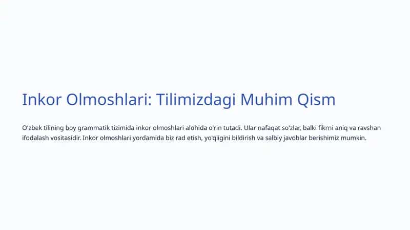 Inkor Olmoshlari 1