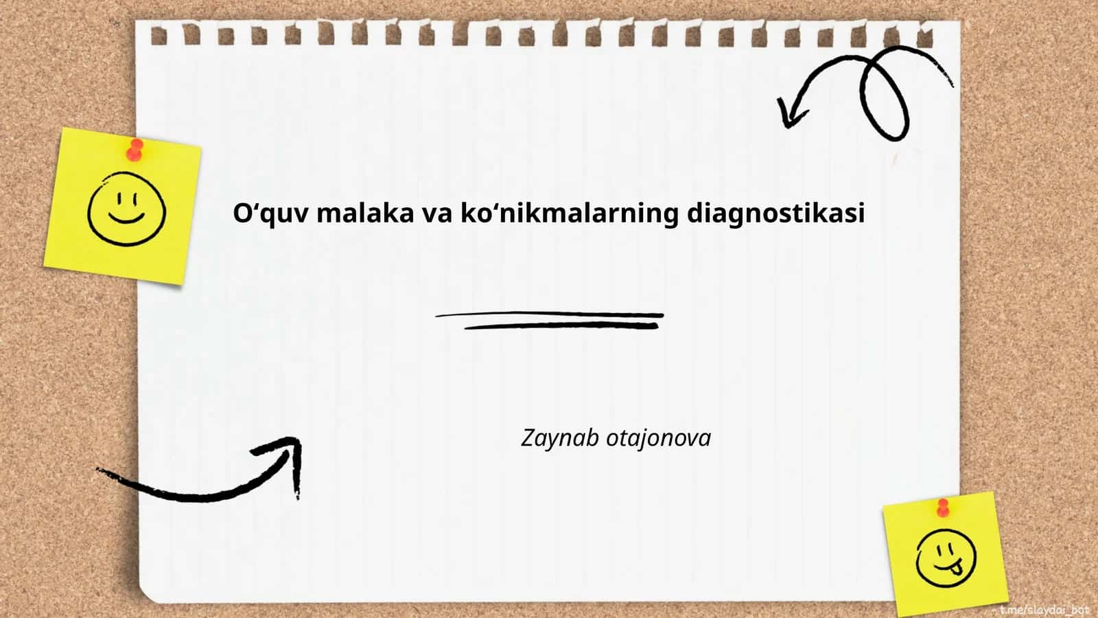 Oʻquv malaka va koʻnikmalarning diagnostikasi 1