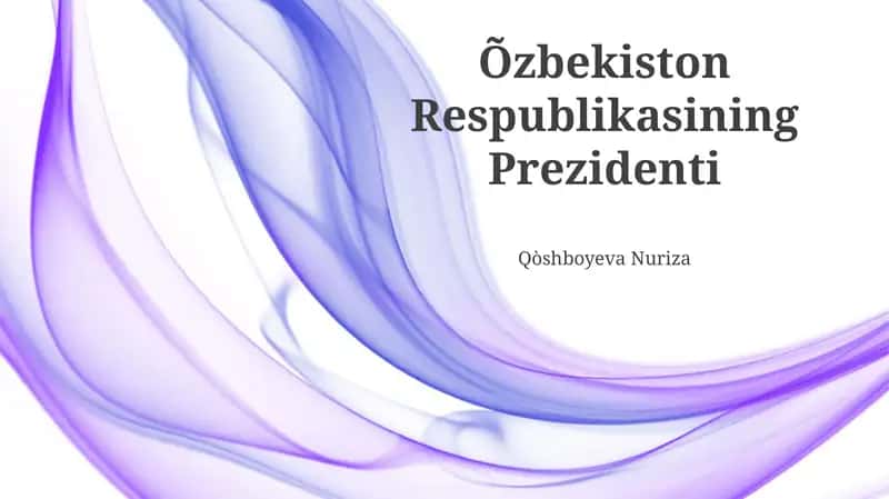 Oʻzbekiston Respublikasi Prezidentining Vazifalari 1