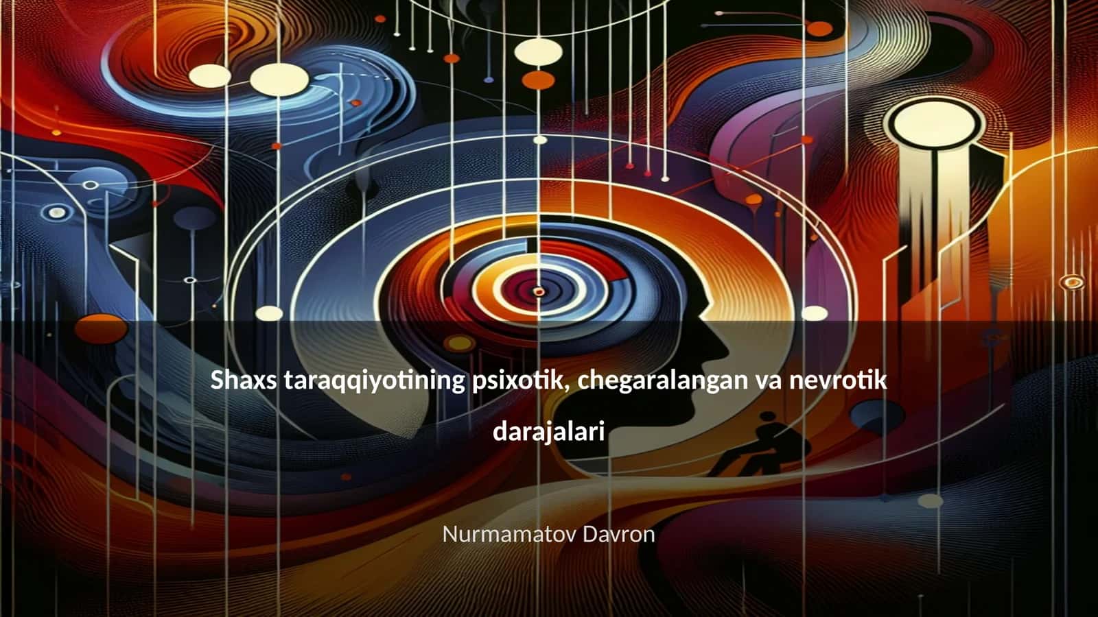 Shaxs taraqqiyotining psixotik, chegaralangan va nevrotik darajalari 1