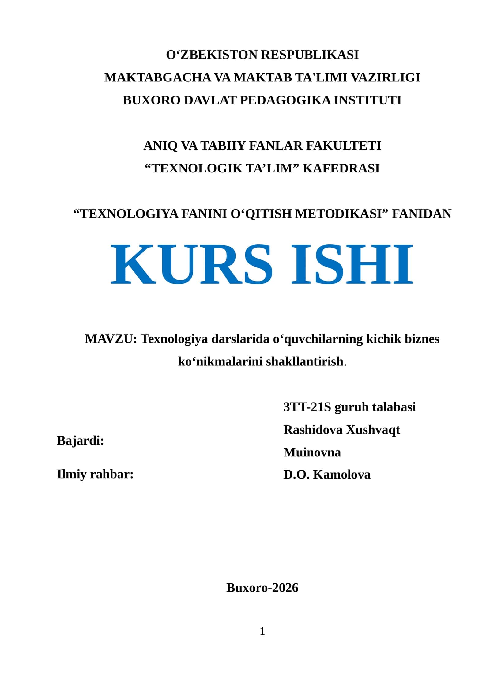 Texnologiya darslarida o‘quvchilarning kichik biznes ko‘nikmalarini shakllantirish 1