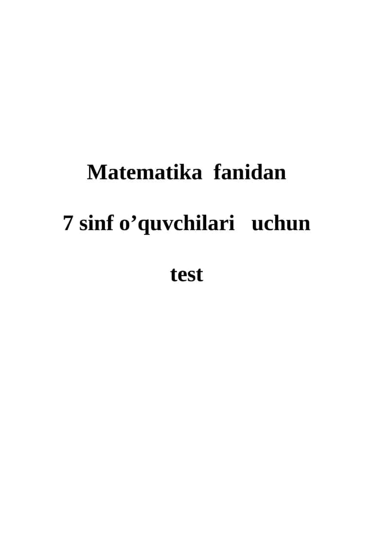 7-sinf matematika 1-chorak 1