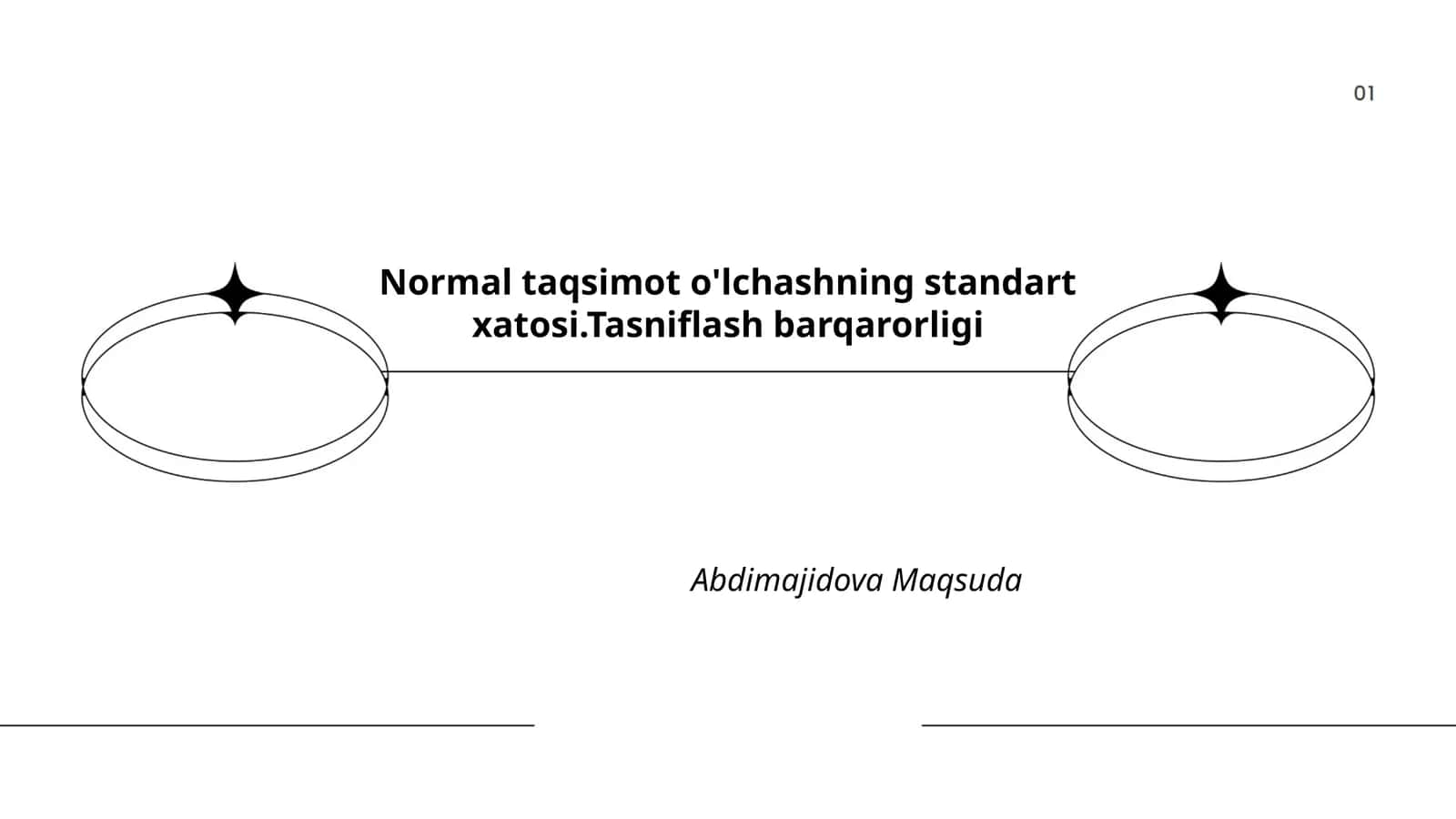 Normal taqsimot o'lchashning standart xatosi.Tasniflash barqarorligi 1