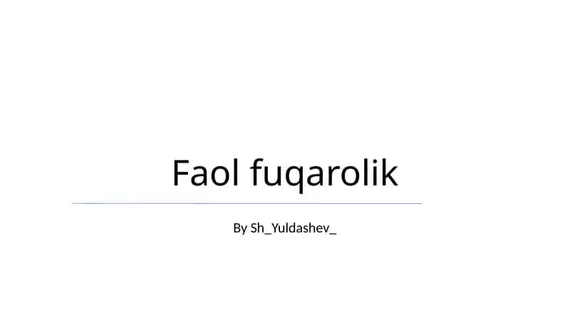 Faol fuqarolik 1