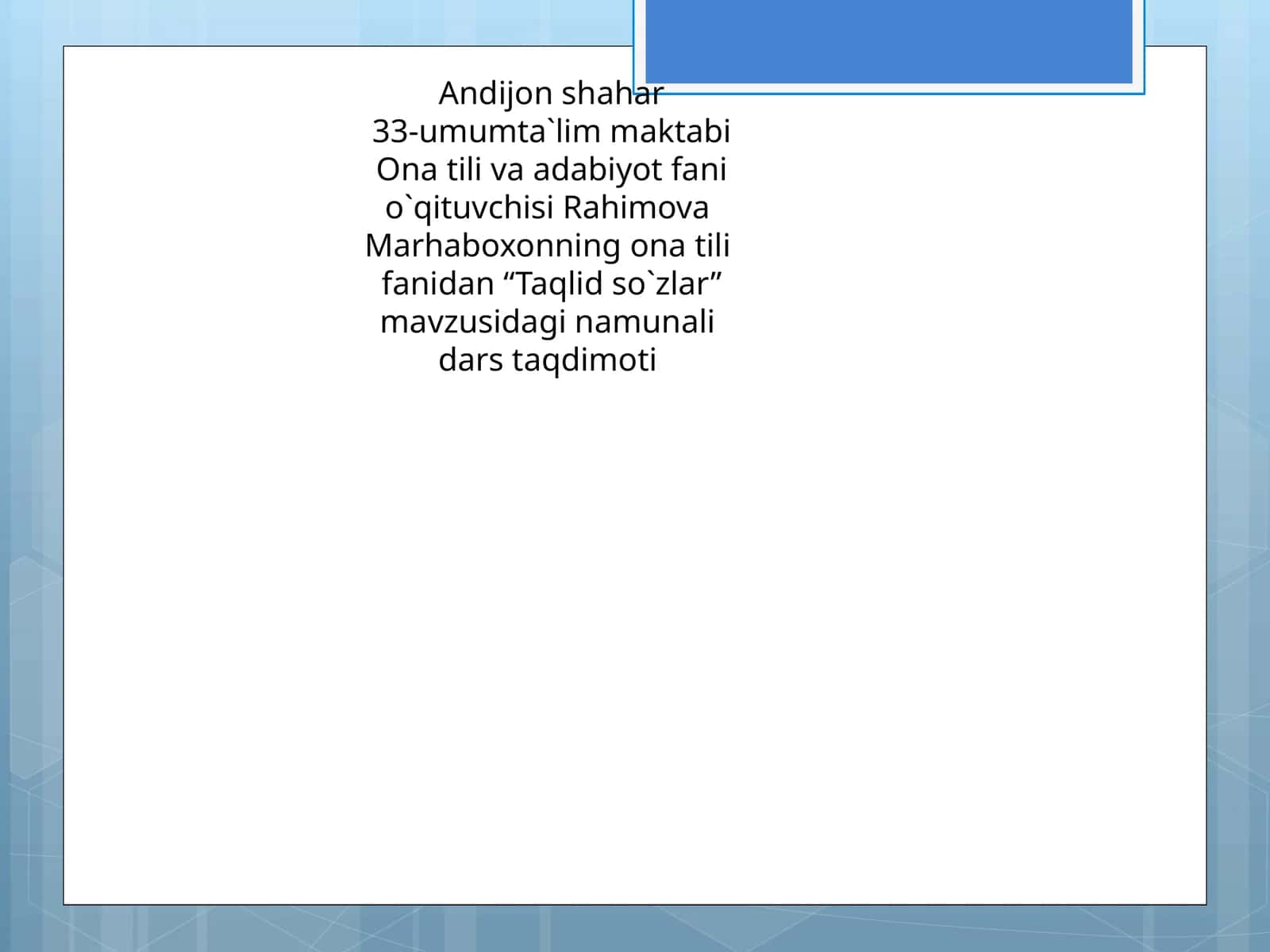 Taqlid so`zlar 1
