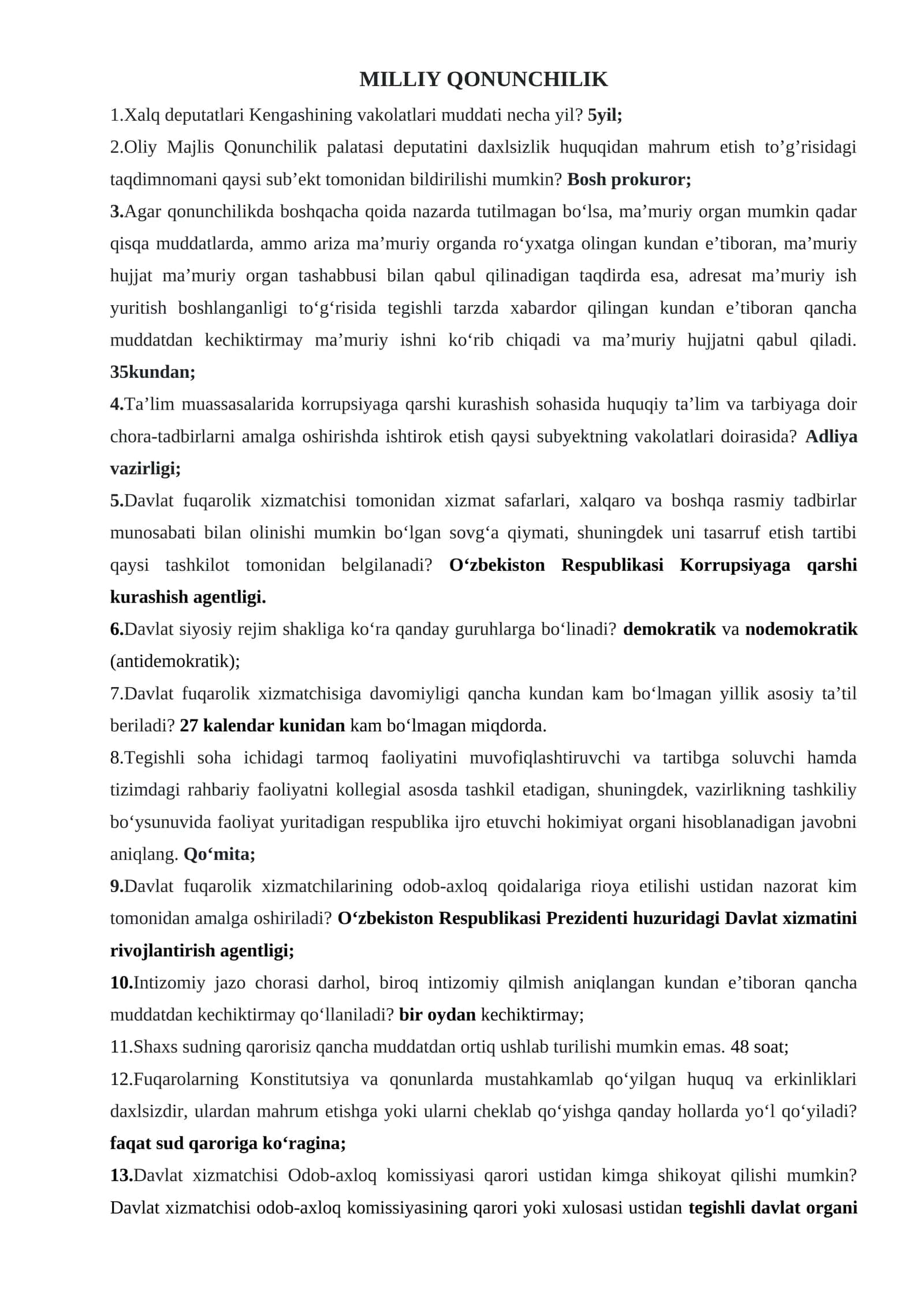 Argos testidan 100% tushadigan savollar 1