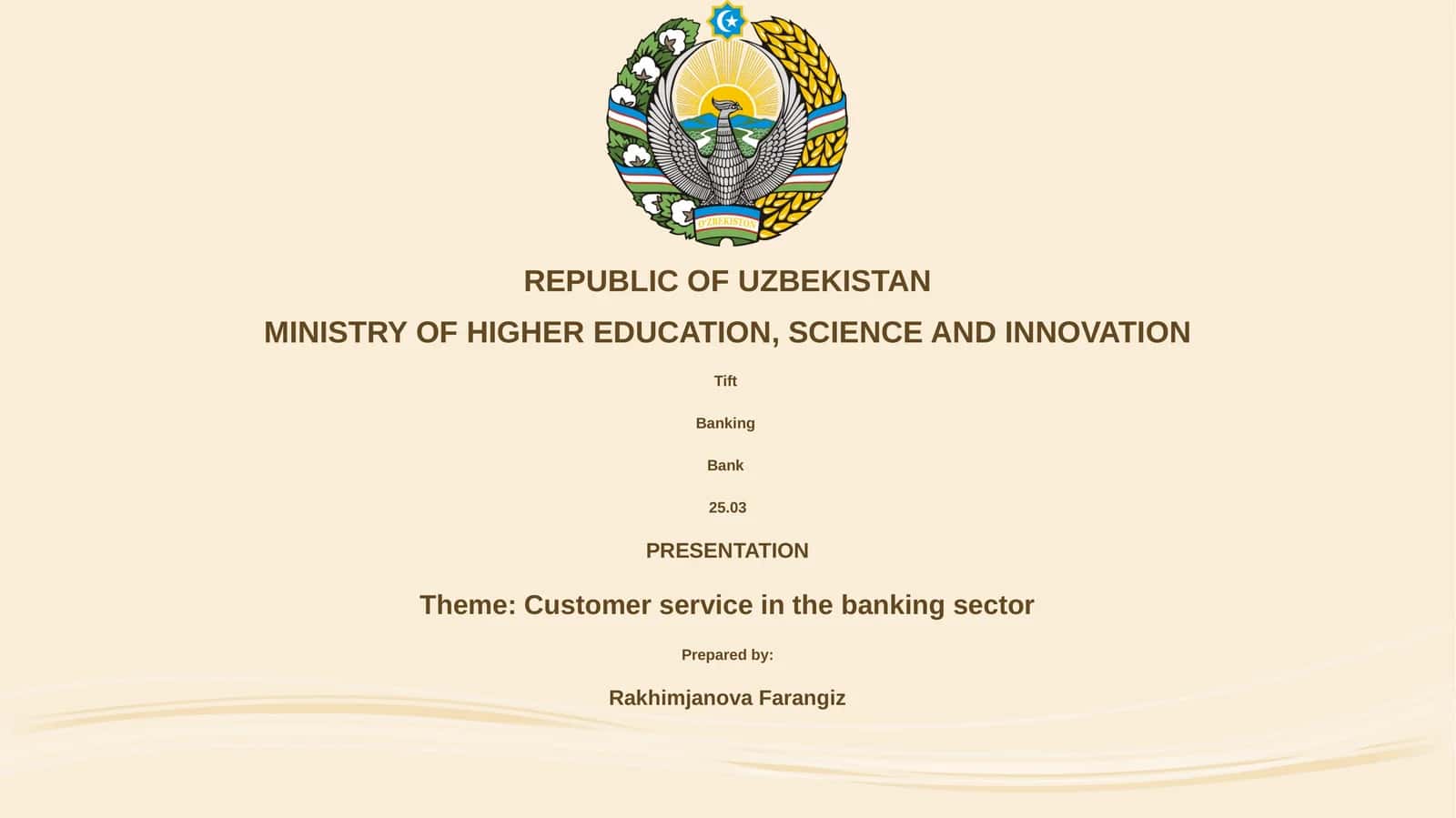 Customer service in the banking sector 1