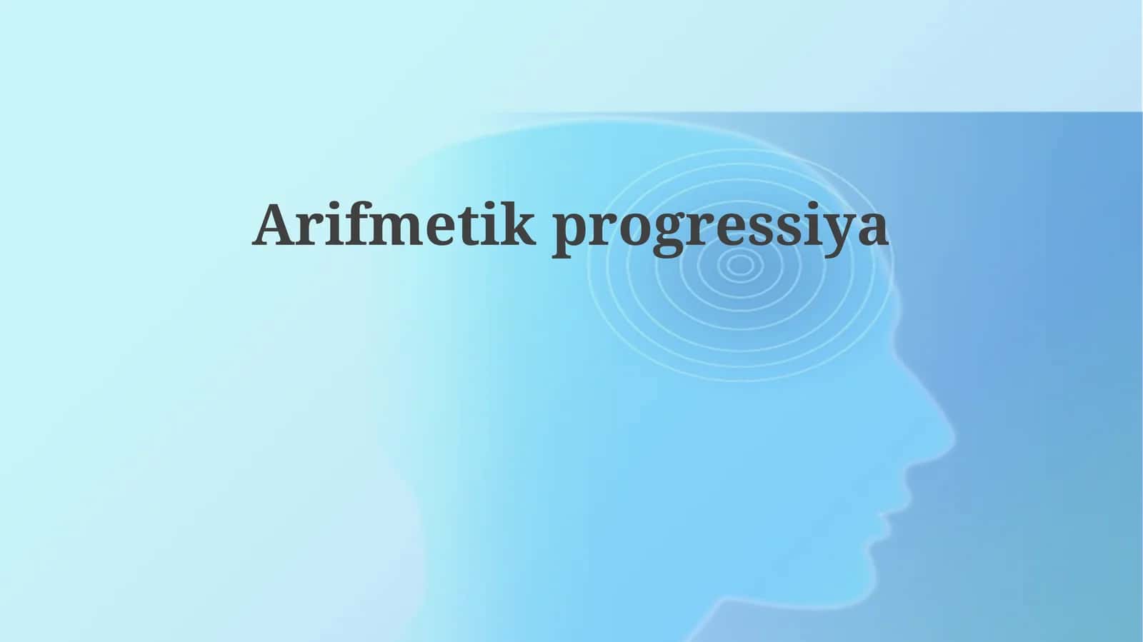 Arifmetik Progressiya 1