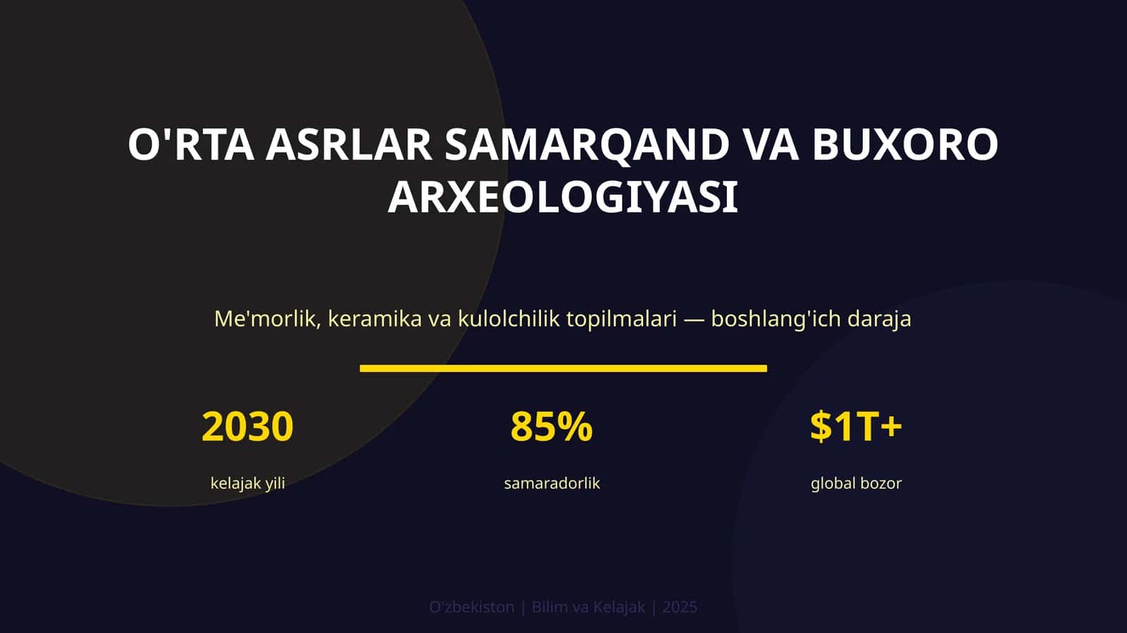 O'RTA ASRLAR SAMARQAND VA BUXORO ARXEOLOGIYASI 1