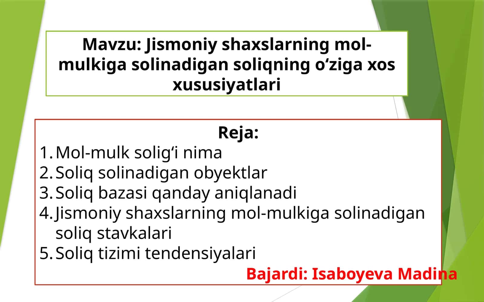 Jismoniy shaxslarning mol-mulkiga solinadigan soliqning o‘ziga xos xususiyatlari 1