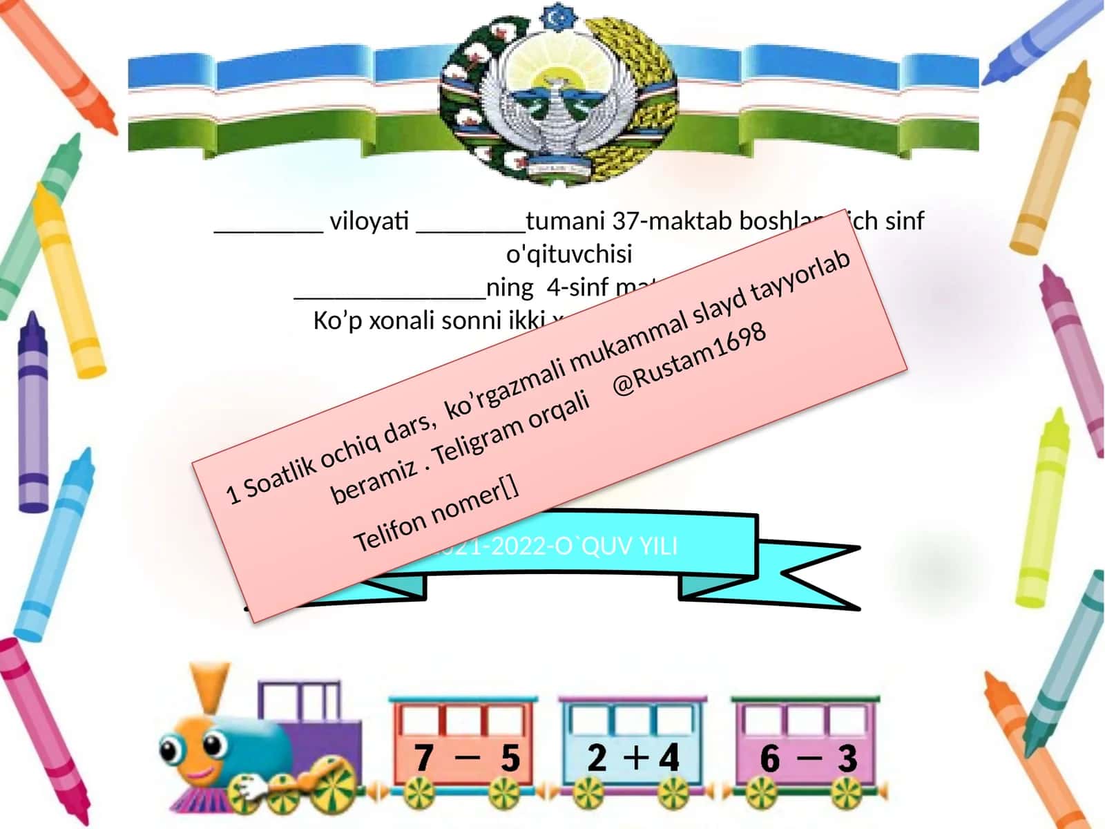 Ko’p xonali sonni ikki xonali songa ko’paytirish 1
