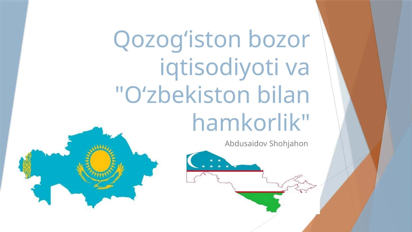 Qozogʻiston bozoriqtisodiyotiva"Oʻzbekiston bilan hamkorlik" 1
