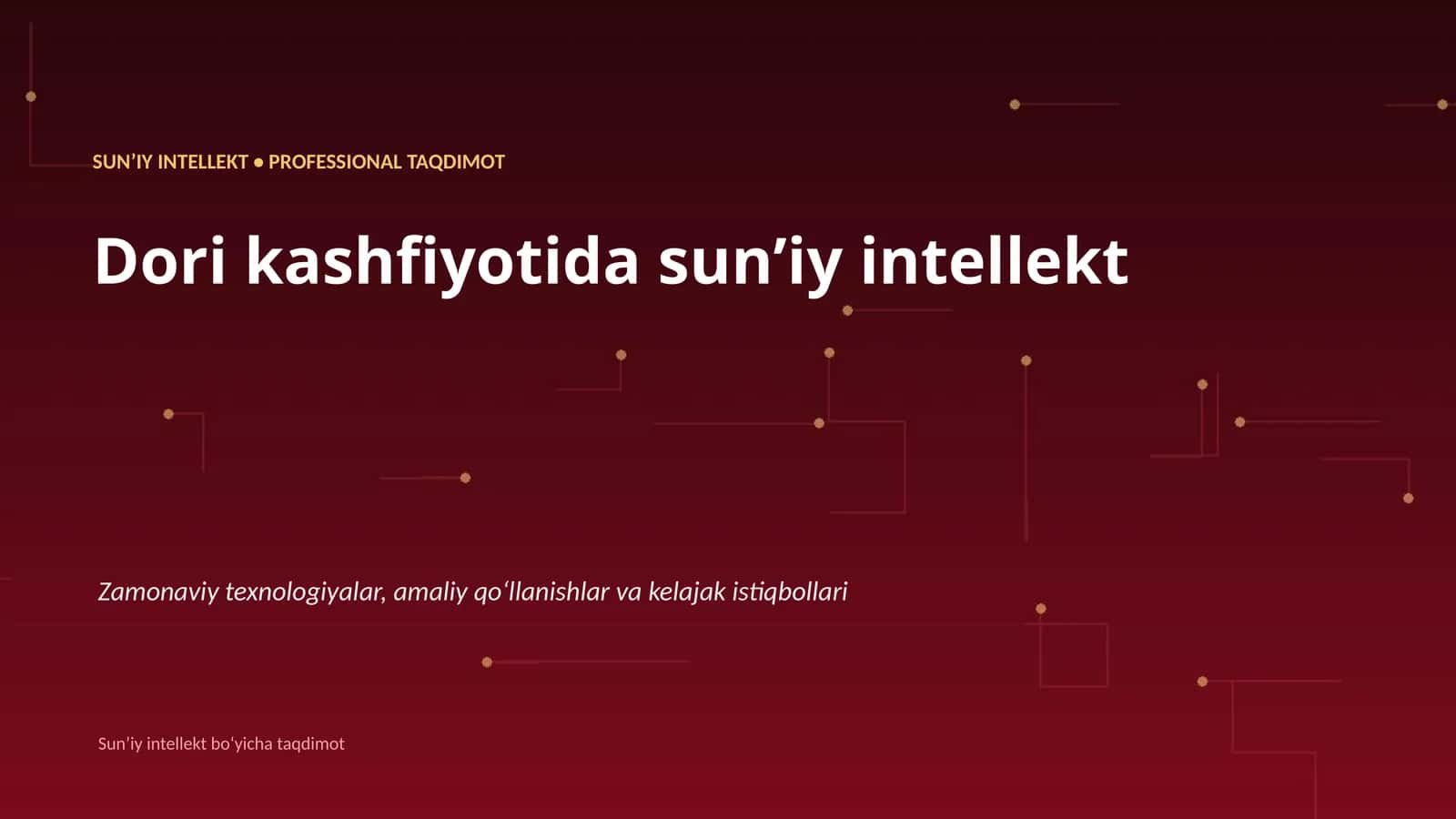 SUNʼIY INTELLEKT • PROFESSIONAL TAQDIMOT 1