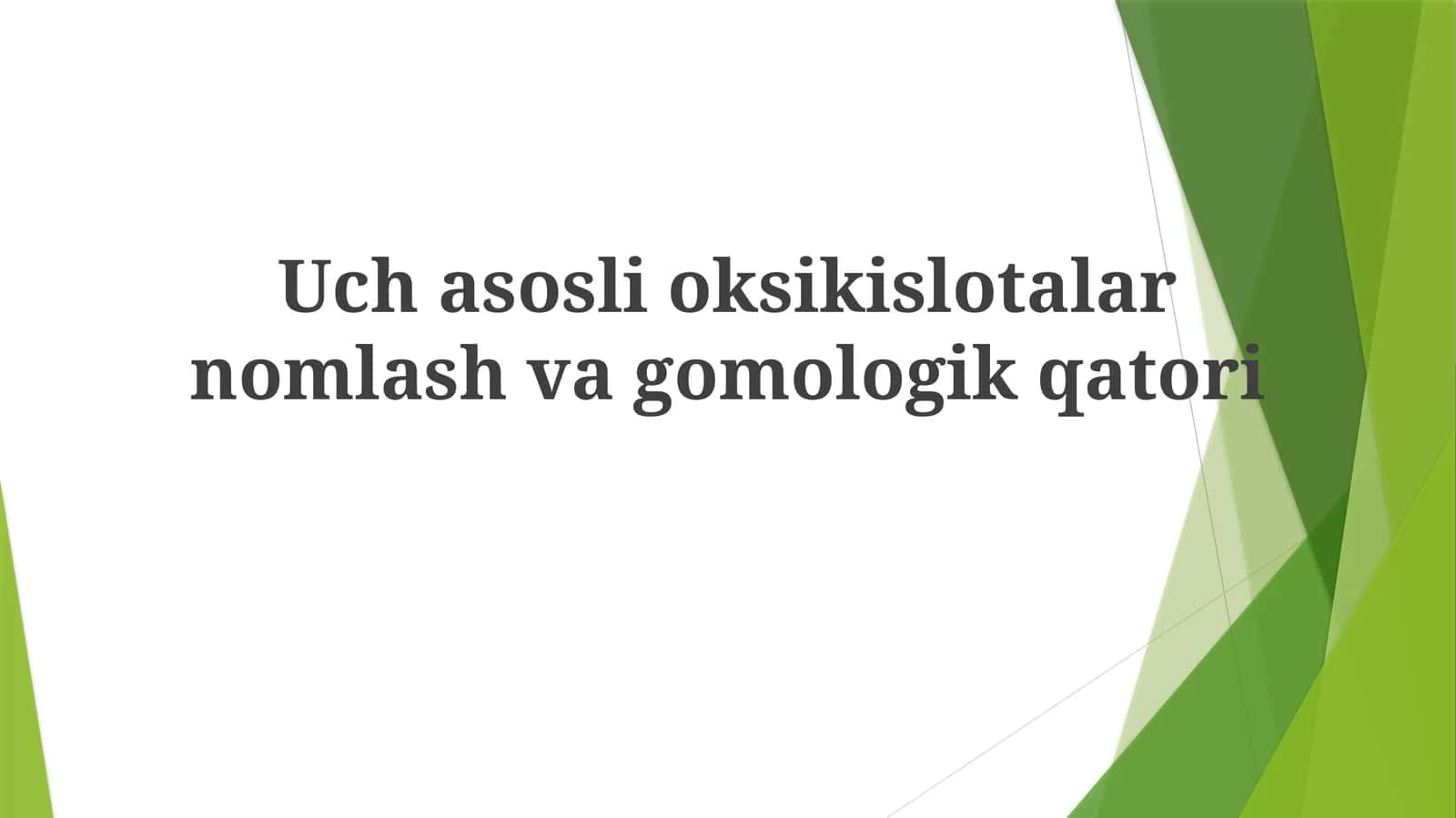 Karbon kislotalarning gomologik qatori 1