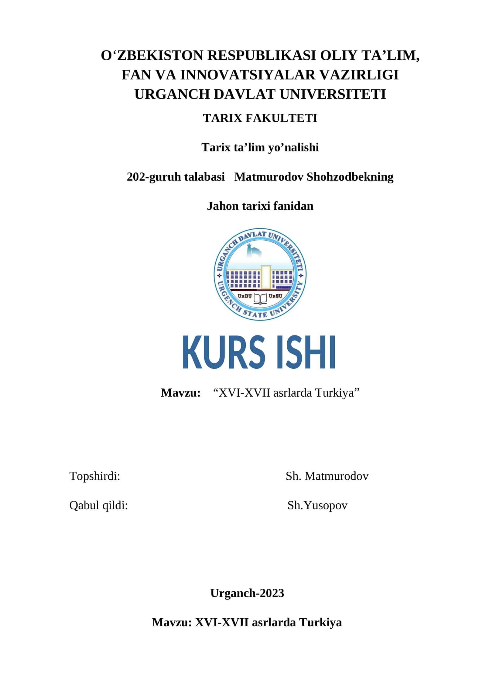 XVI-XVII asrlarda Turkiya 1