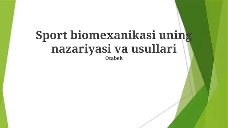Sport biomexanikasi uning nazariyasi va usullari 1