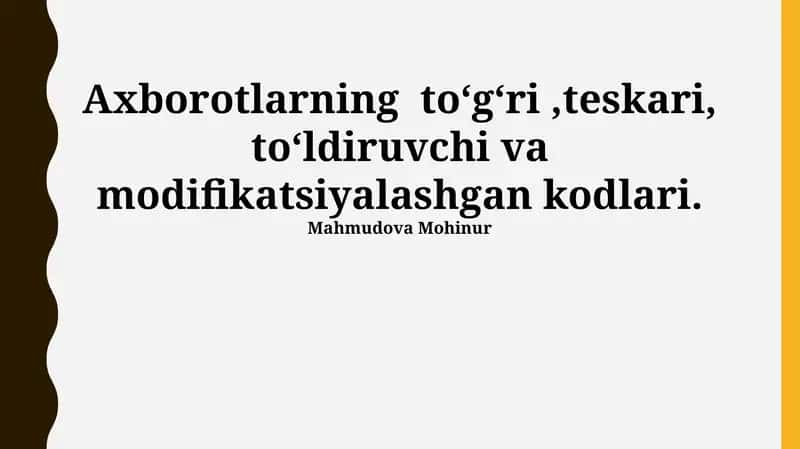 Kodlash standartlari 1