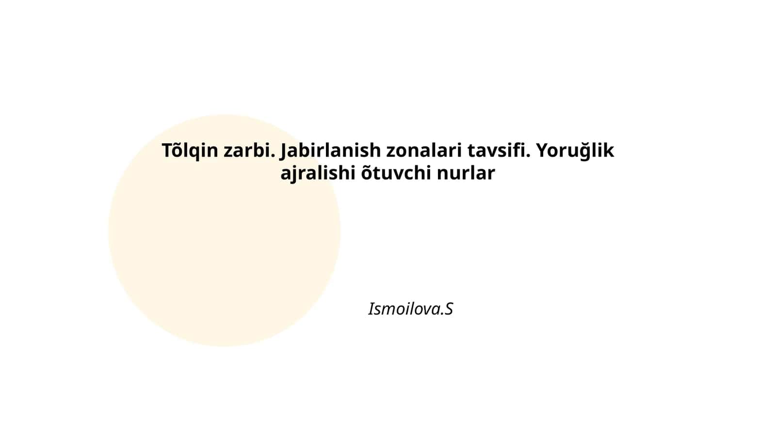 To'lqin zarbi tushunchasi va asosiy xususiyatlari 1