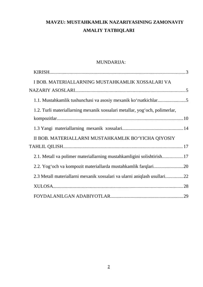 MUSTAHKAMLIK NAZARIYASINING ZAMONAVIY AMALIY TATBIQLARI 1