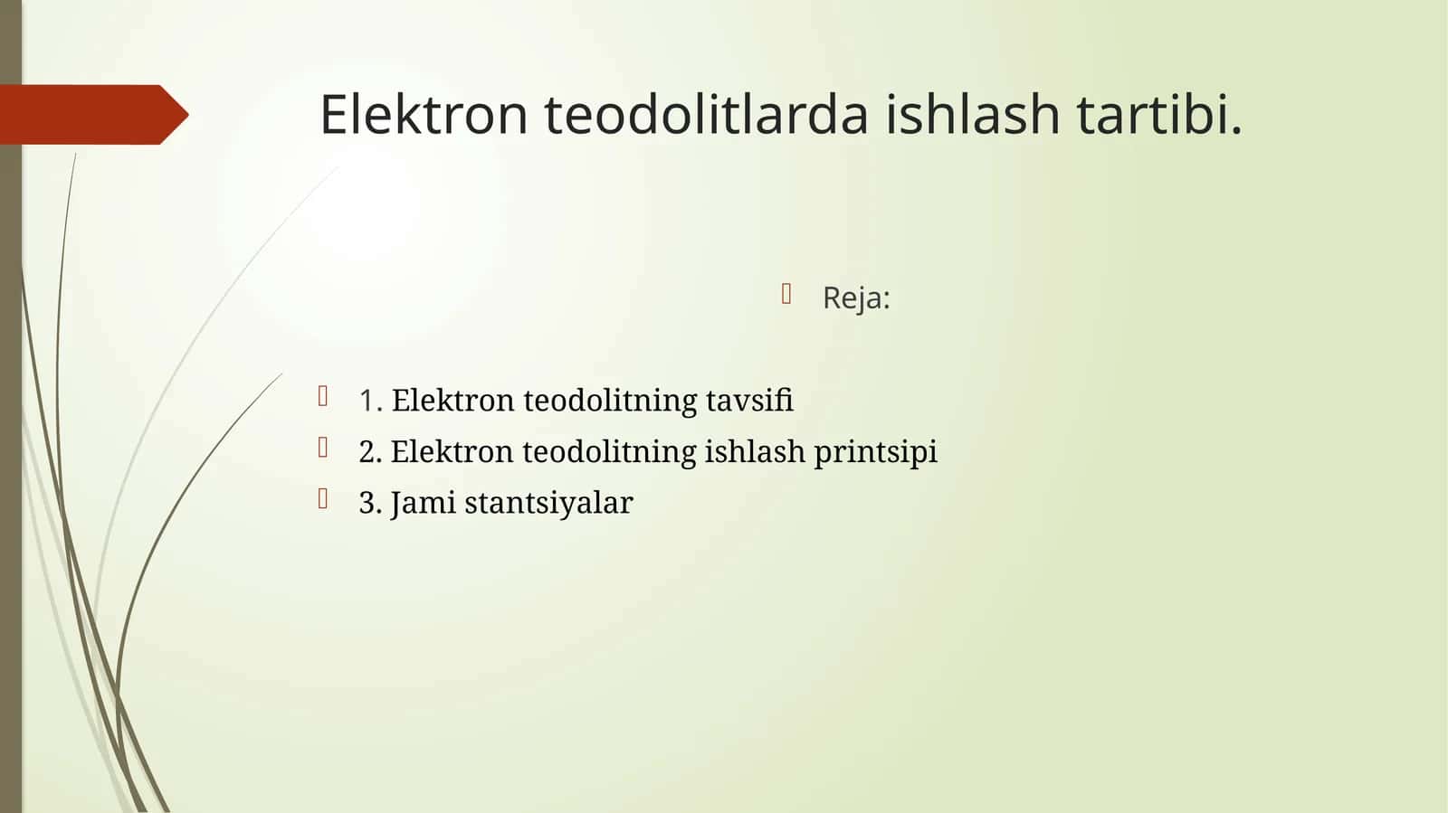 Elektronteodolitlarda ishlash tartibi 1