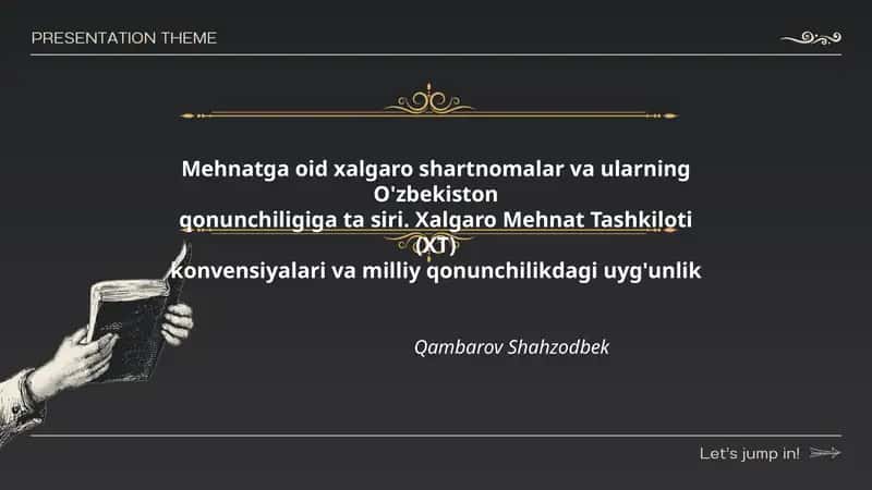 Xalgaro shartnomalar va ularning O'zbekiston qonunchiligiga ta siri 1