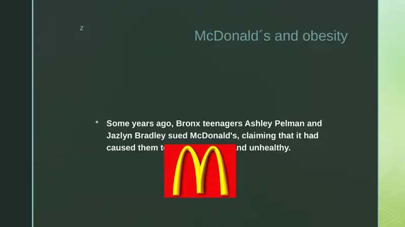 McDonald's and obesity 1