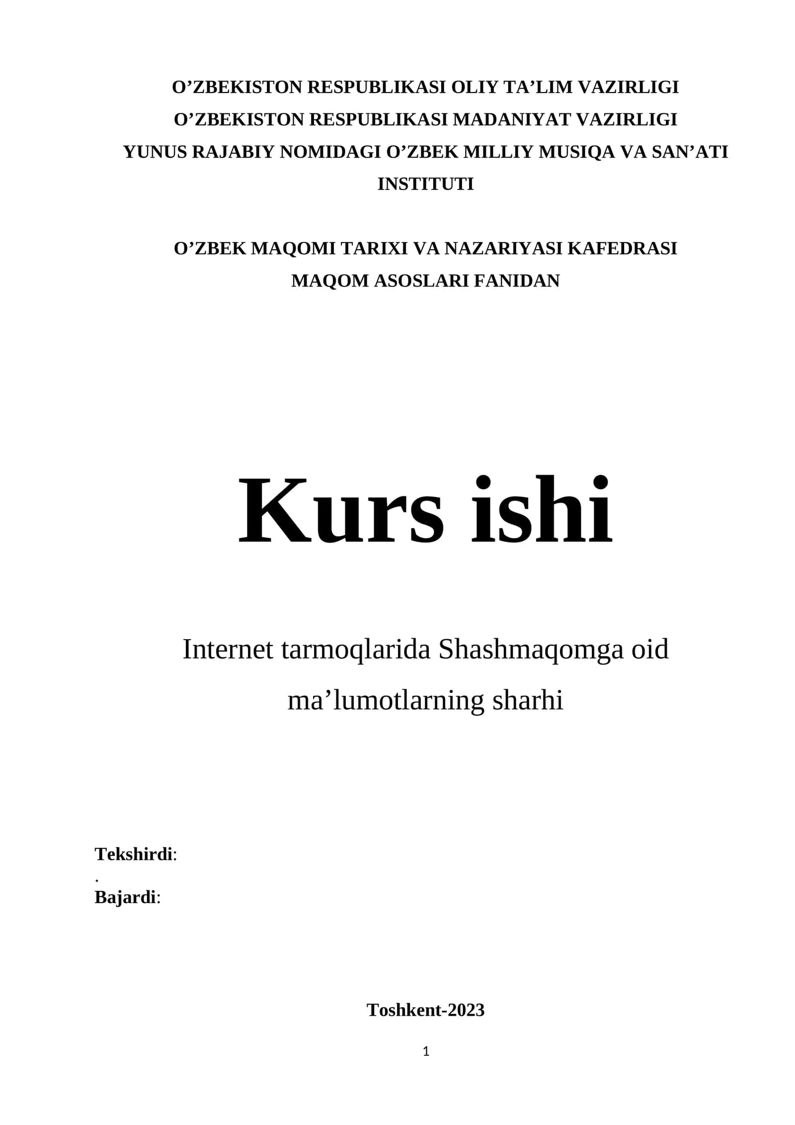 Kurs ishi 1
