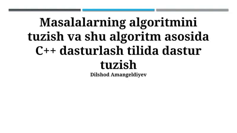 Kodni optimallashtirish 1