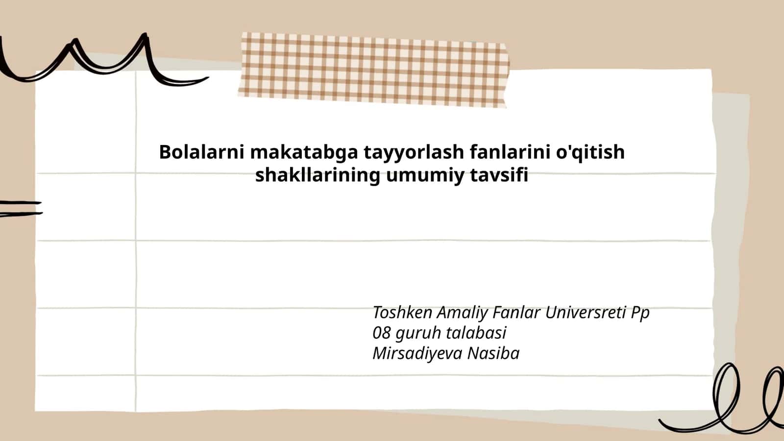 Bolalarni makatabga tayyorlash fanlarini o'qitish shakllarining umumiy tavsifi 1