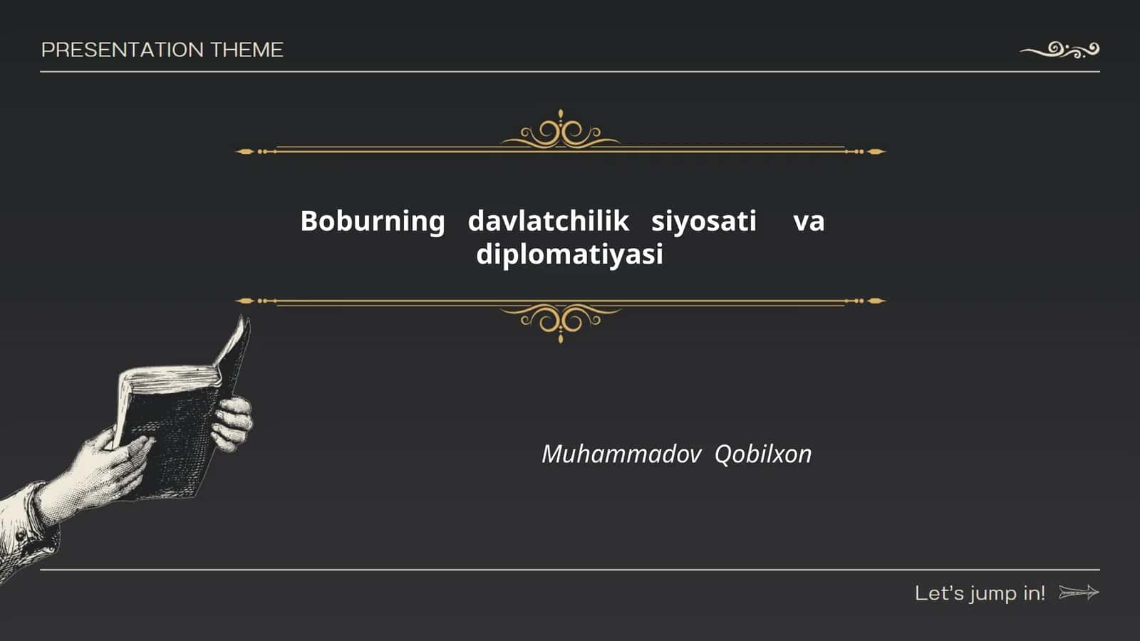 Boburning davlatchilik siyosati va diplomatiyasi 1