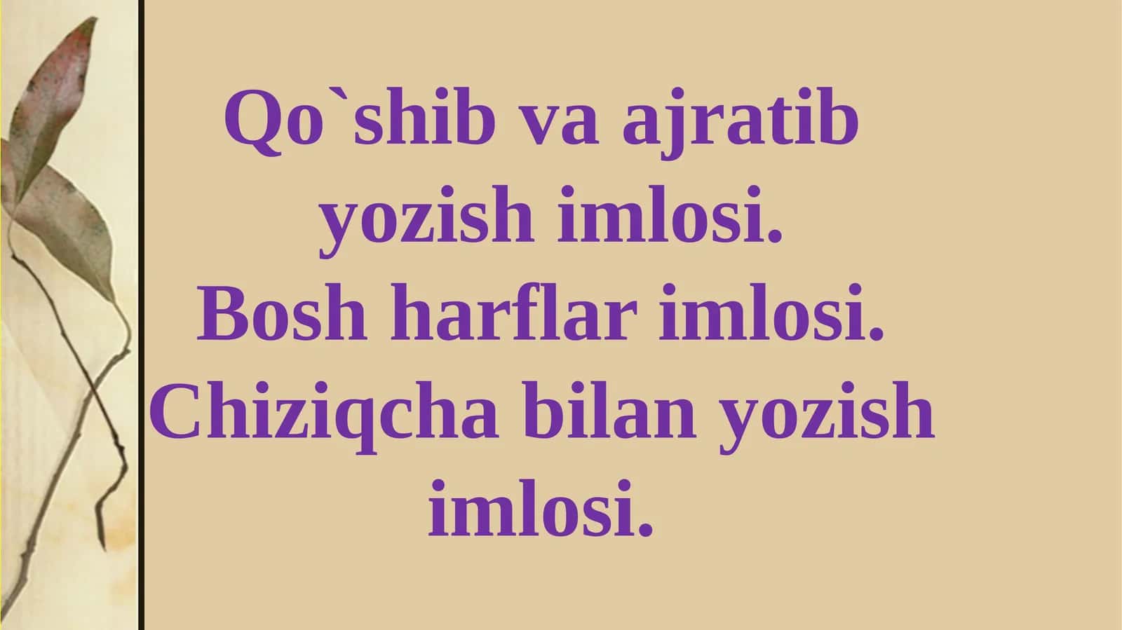 Qo’shibyozish 1