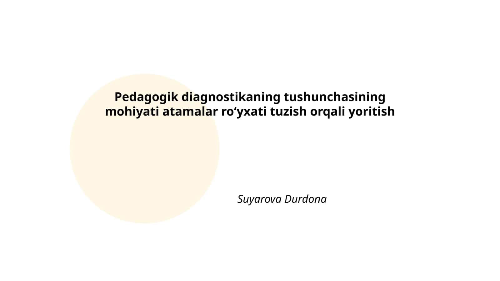 Pedagogik diagnostika 1
