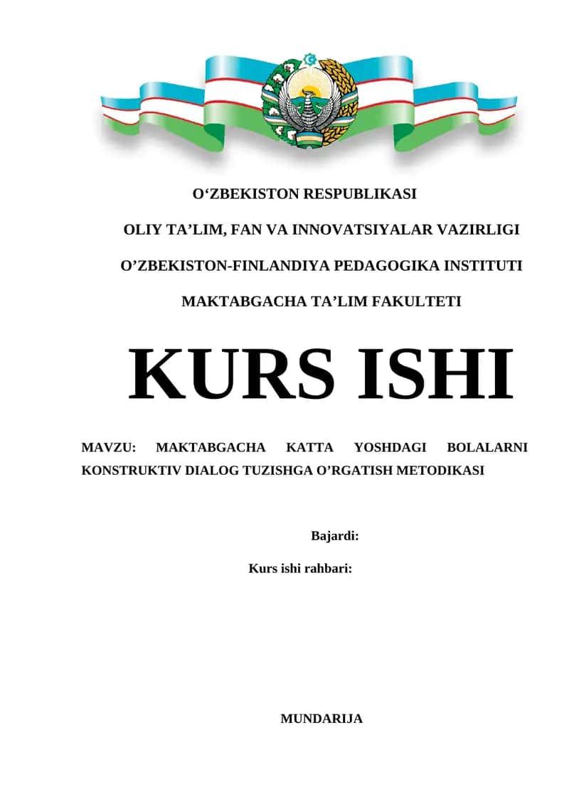 MAKTABGACHA KATTA YOSHDAGI BOLALARNI KONSTRUKTIV DIALOG TUZISHGA O’RGATISH METODIKASI 1