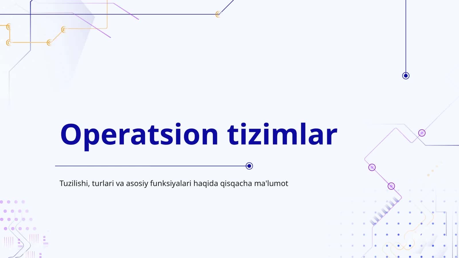 Operatsion tizimlar 1