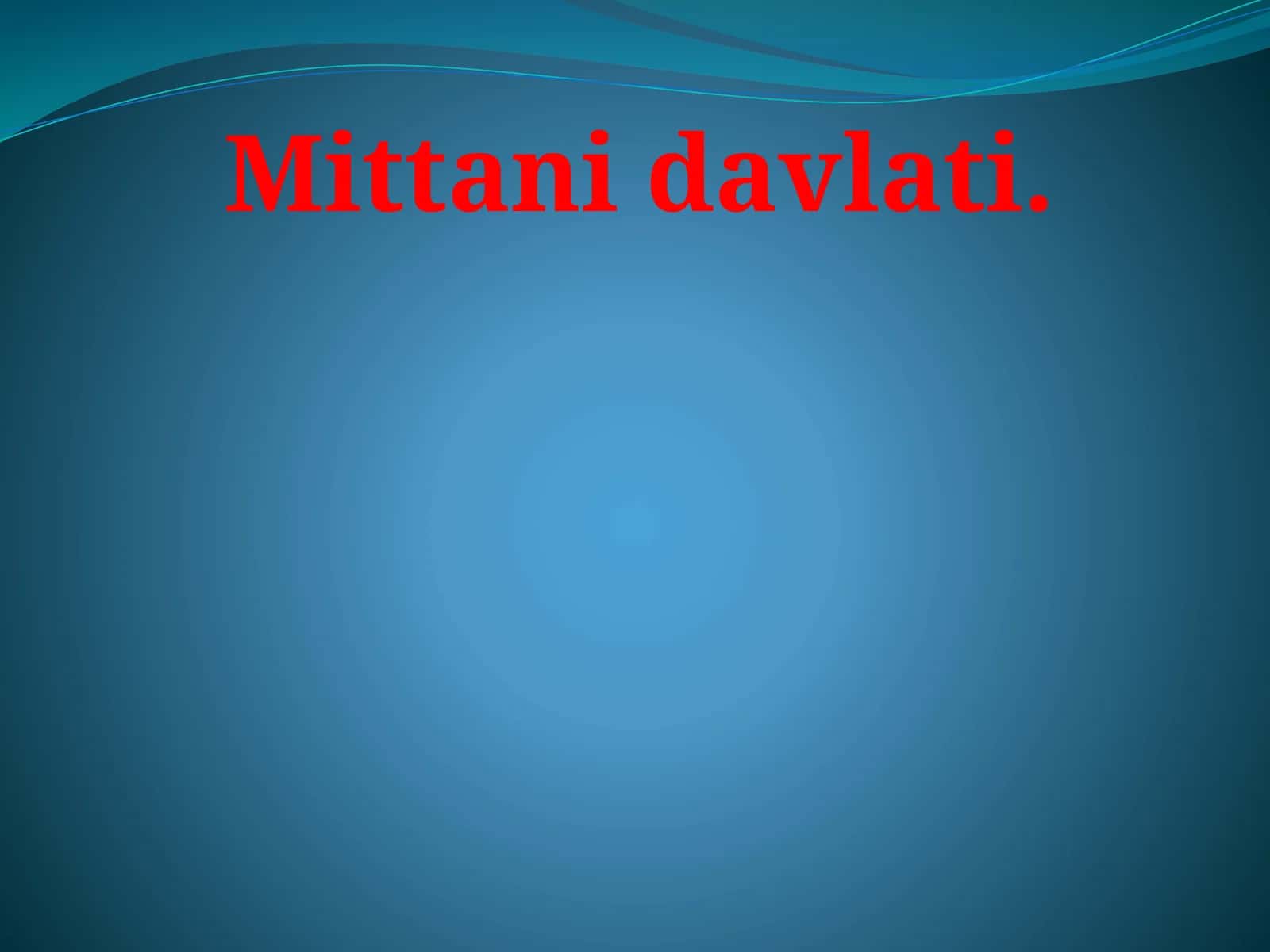 Mittani  davlati 1