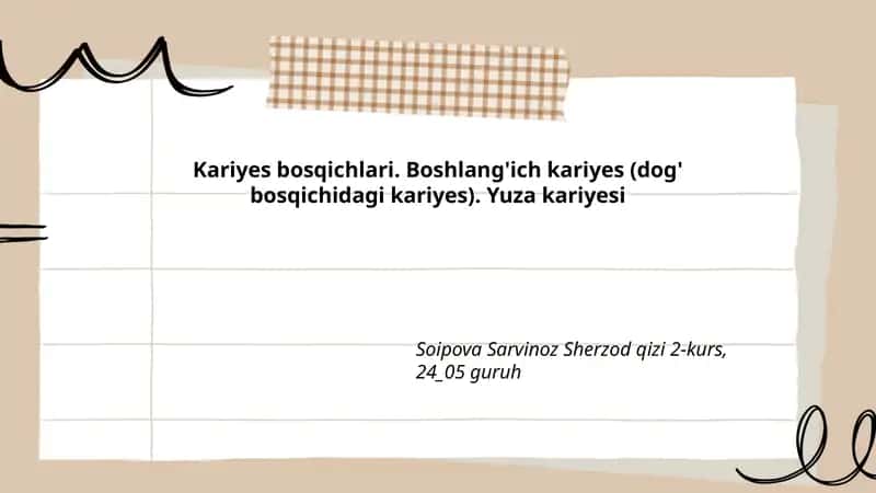 Kariyes bosqichlari 1