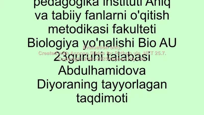 Fitotopologik va Fitosenotik Klassifikatsiya 1