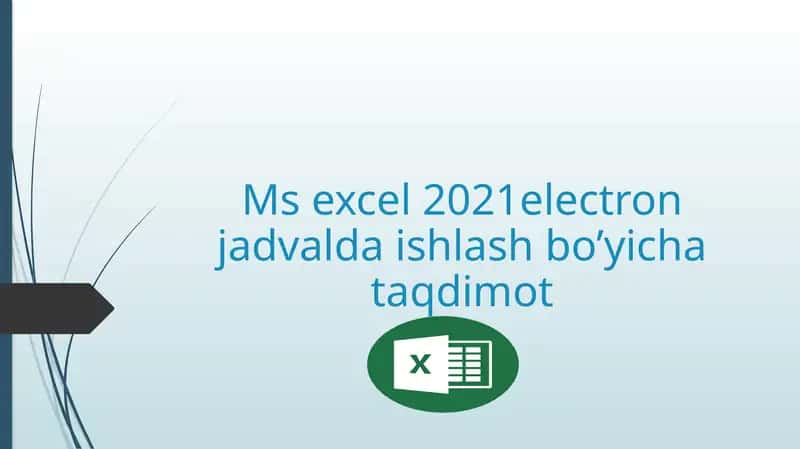 MS Excel 2021 Elektron Jadvallar 1